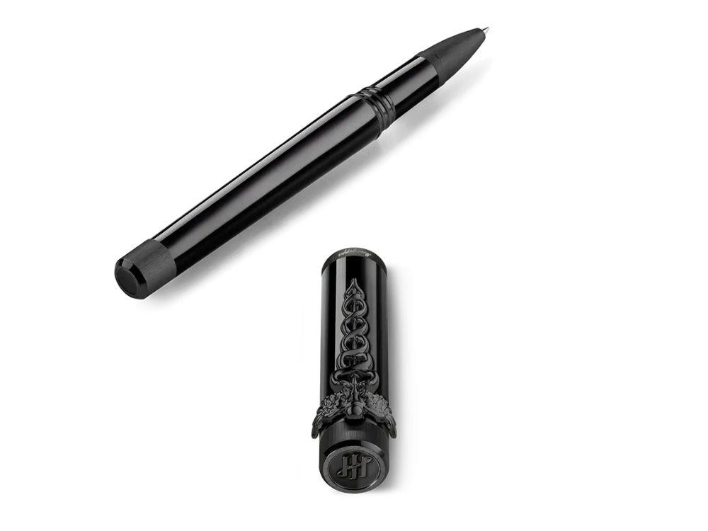 Montegrappa Zero Caduceus Ultra Black Rollerball pen, Black, ISZECRIC
