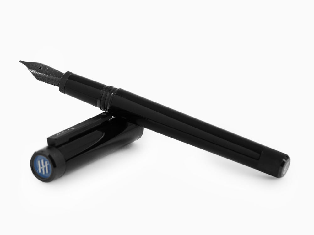 Montegrappa Zero Fountain Pen, Black Resin, Ultra Black, ISZEI-IC