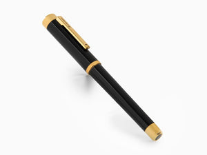 Montegrappa Zero Fountain Pen, Black Resin, Gold, Flex,  ISZEI-XY