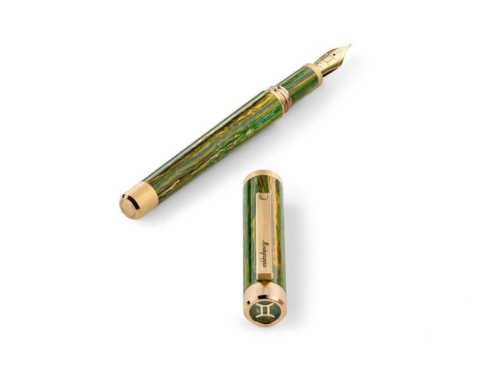 Montegrappa Zero Zodiac Gemini Fountain Pen, 14K, LE, ISZEZ-4Y-G7