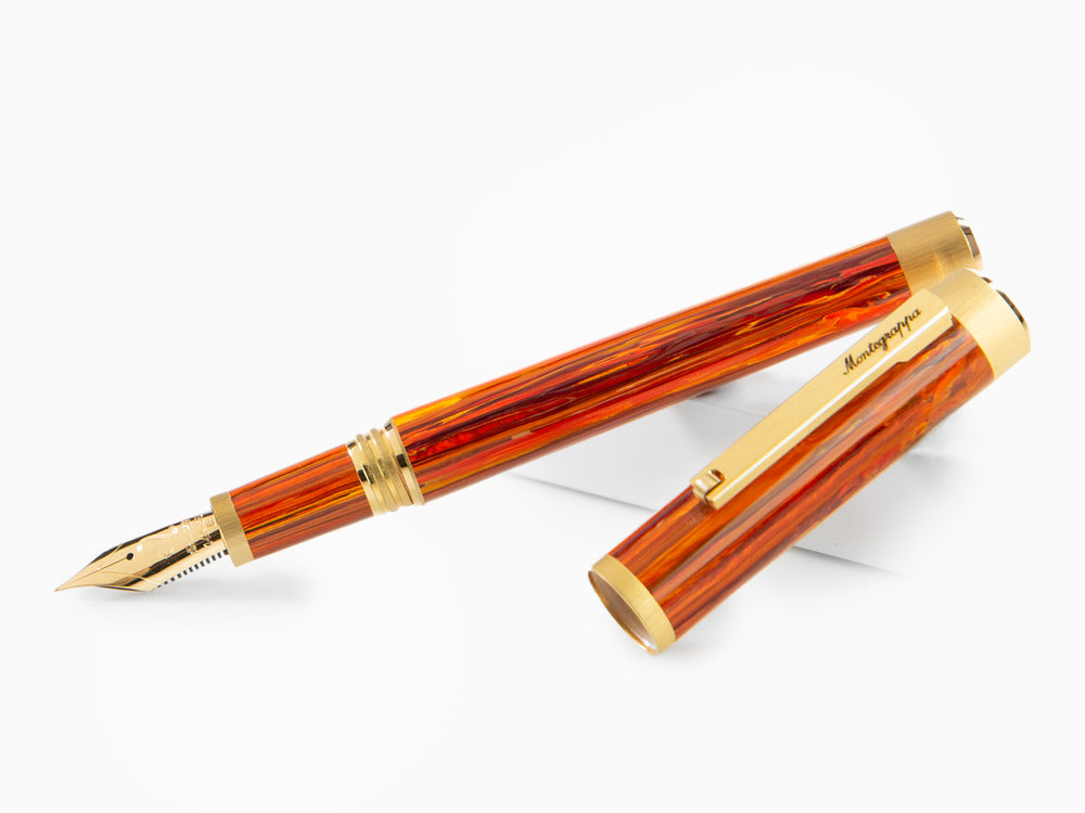 Montegrappa Zero Zodiac Leo Fountain Pen, 14k, Ltd Edition, ISZEZ-4Y-O2