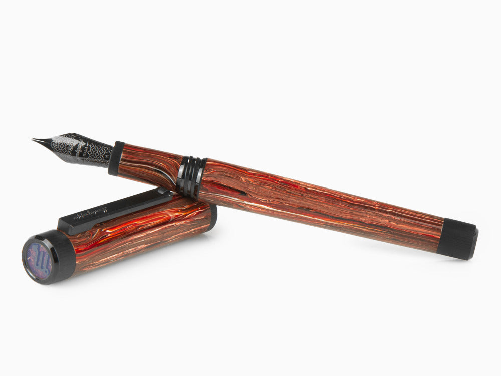 Montegrappa Zero Zodiac Scorpio Fountain Pen, Steel, ISZEZ-IC-R4