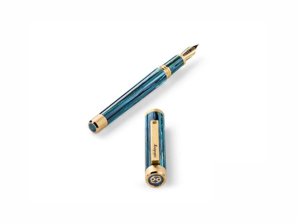 Montegrappa Zero Zodiac Cancer Fountain Pen, Steel, ISZEZ-IY-G9