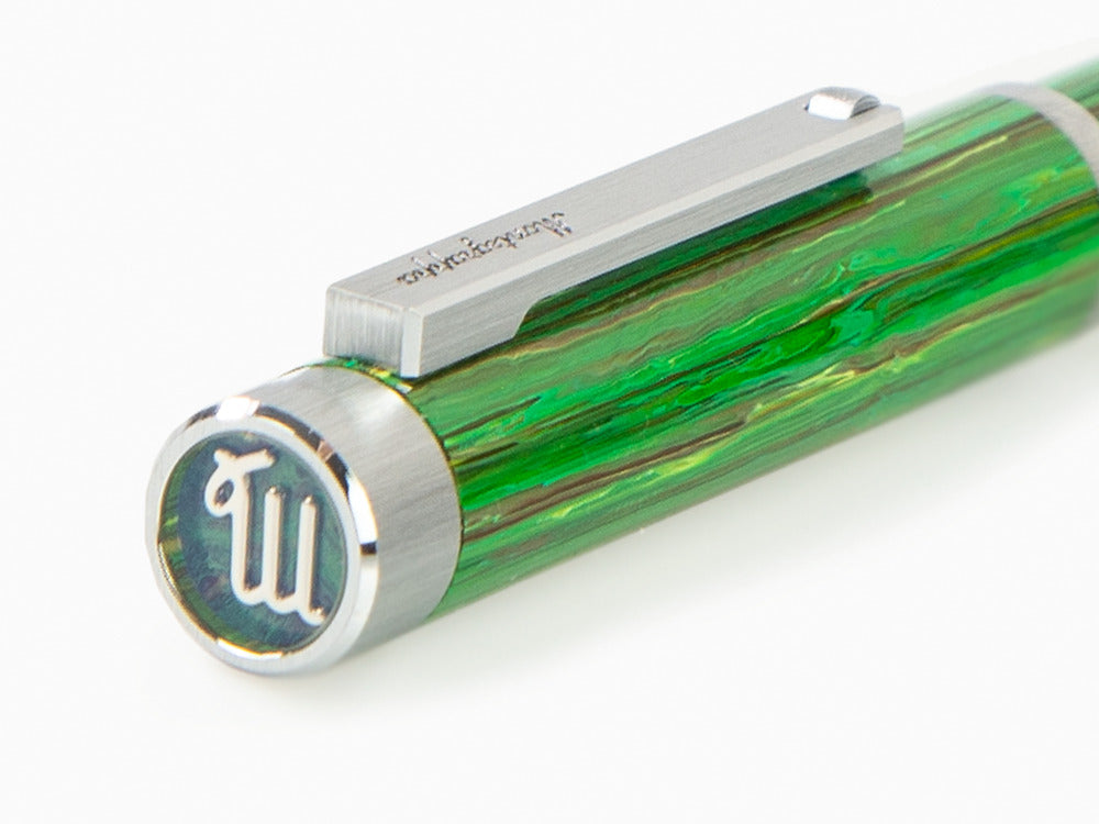 Montegrappa Zero Zodiac Virgo Ballpoint pen, Green, Stainless Steel, ISZEZBIP-G8