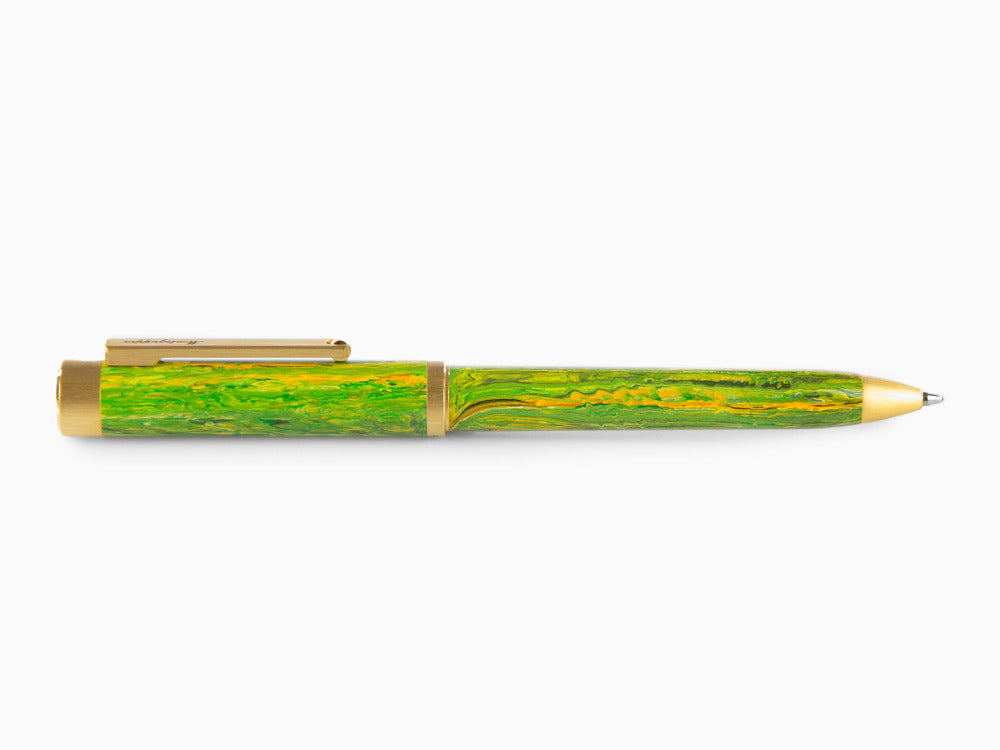 Montegrappa Zero Zodiac Gemini Ballpoint pen, Green, Gold plated, ISZEZBIY-G7