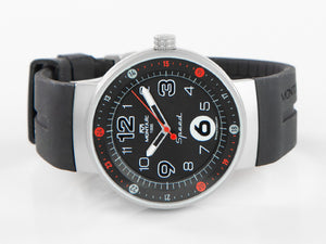 Montjuic Standard SS Quartz Watch, Stainless Steel, Black, 43 mm, MJ1.0102.S