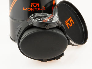 Montjuic Elegance Quartz Watch, Stainless Steel 316L, Black, 43 mm, MJ1.0103.B