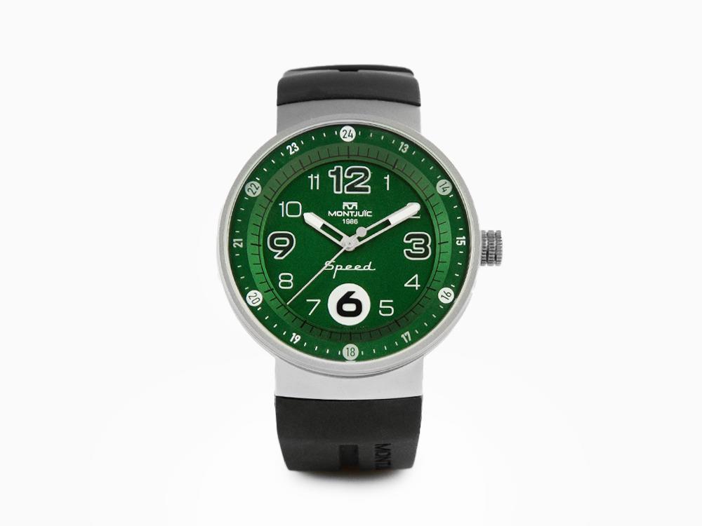 Montjuic Elegance Quartz Watch, Stainless Steel 316L, Green, 43 mm, MJ1.0305.S