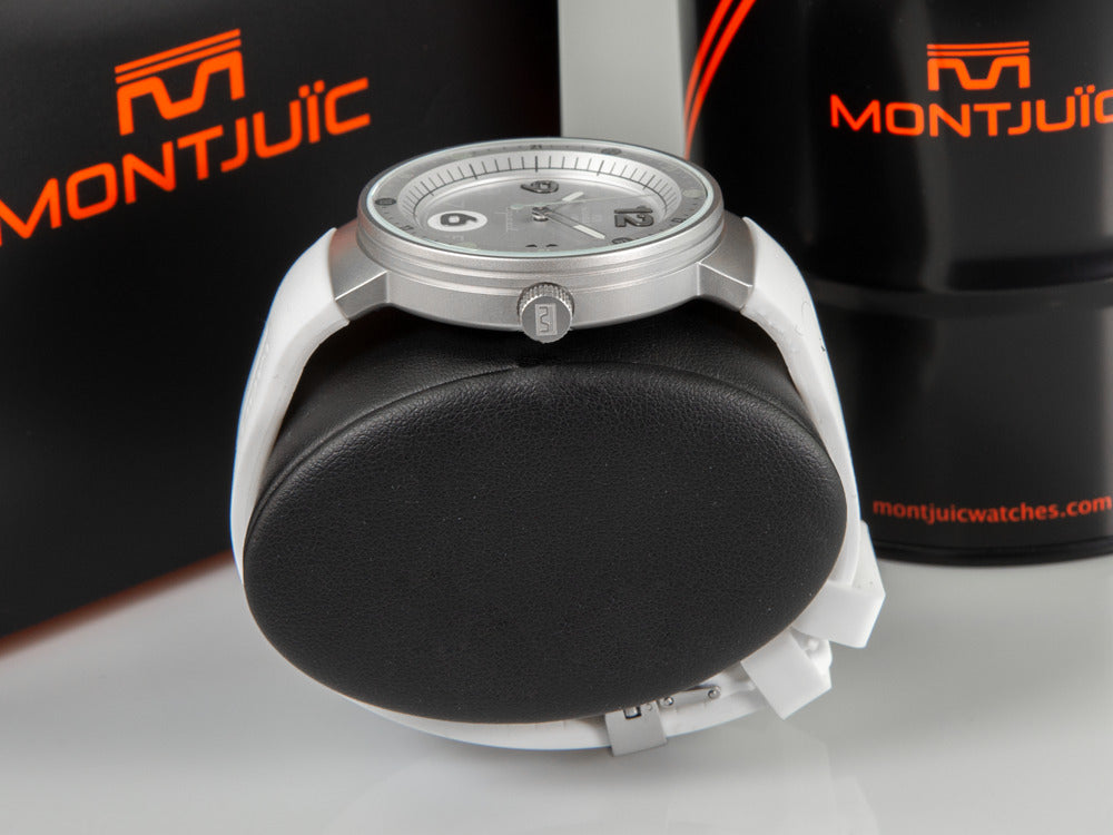 Montjuic Elegance Quartz Watch, Stainless Steel 316L, White, 43 mm, MJ1.0406.S