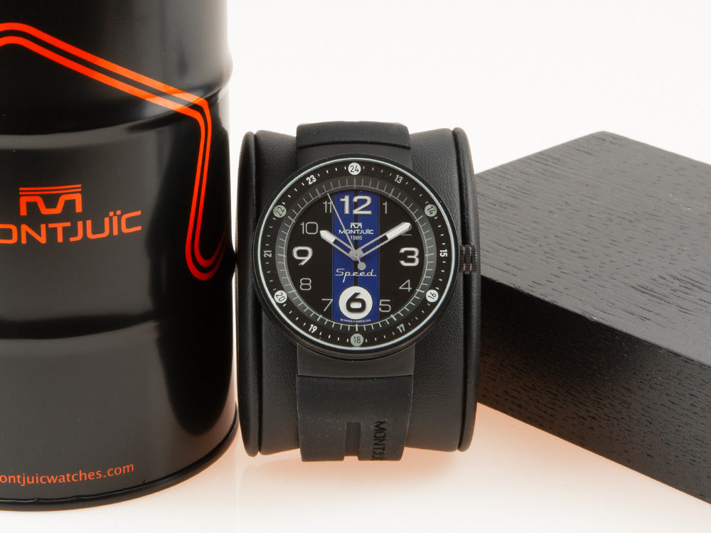 Montjuic Sport Quartz Watch, Stainless Steel 316L, Black, 43 mm, MJ1.0703.B