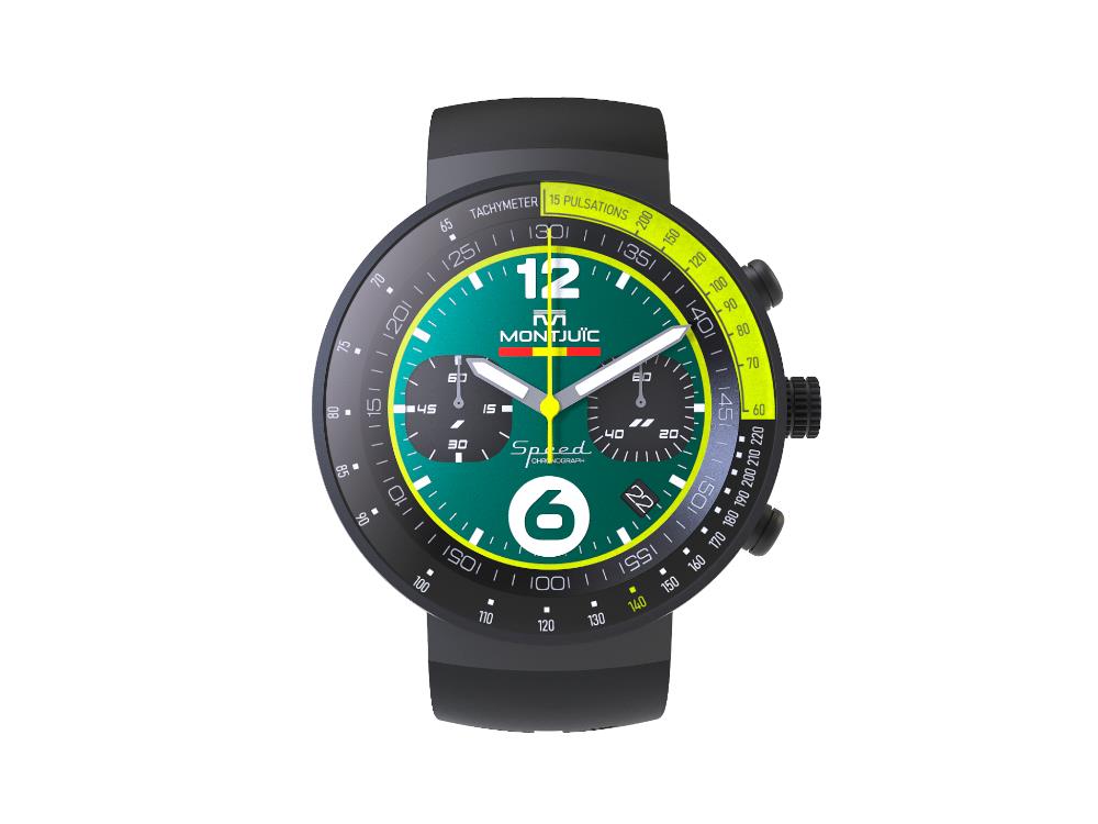 Montjuic Bahréin Speed Chrono Quartz Watch, Green, 45 mm, MJ2.0906.B