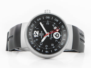 Montjuic Speed GMT Quartz Watch, Stainless Steel, Black, 43 mm, MJ3.0101.S
