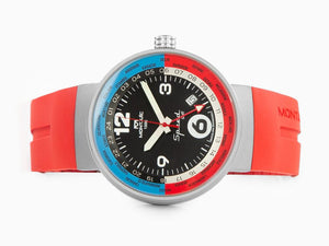 Montjuic Speed GMT Quartz Watch, Stainless Steel, Black, 43 mm, MJ3.0203.S