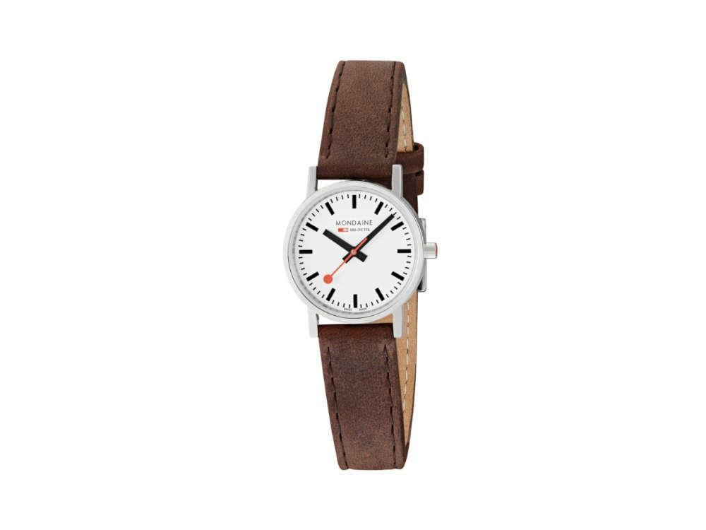 Mondaine Classic SBB Quartz Watch, White, 30 mm, Leather strap, A658.30323.11SBG