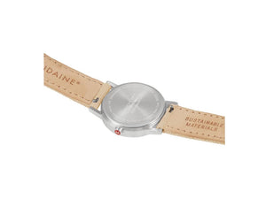 Mondaine Classic Quartz Watch, White, 30 mm, Fabric strap, A658.30323.17SBK