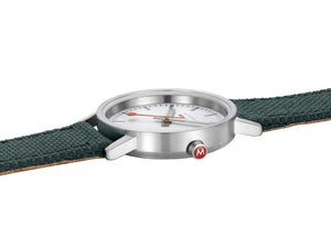 Mondaine SBB Classic Quartz Watch, White, 30 mm, Fabric, A658.30323.17SBS