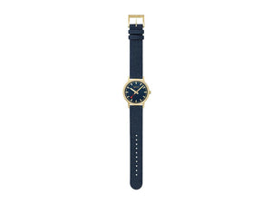 Mondaine Classic Quartz Watch, Blue, 36 mm, Fabric strap, A660.30314.40SBQ