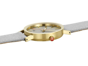 Mondaine Classic Quartz Watch, Grey, 36 mm, Fabric strap, A660.30314.80SBU
