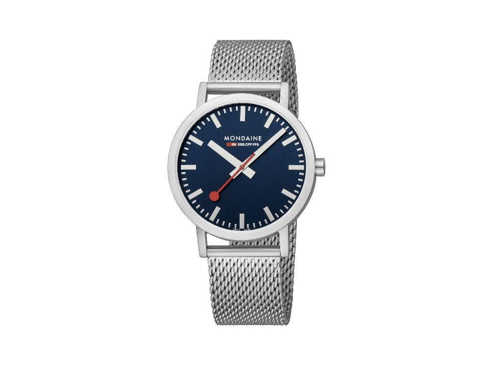 Mondaine SBB Classic Quartz Watch, Blue, 40 mm, A660.30360.40SBJ