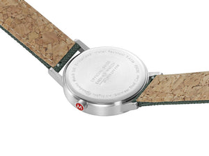Mondaine SBB Classic Quartz Watch, Green, 40 mm, Fabric strap, A660.30360.60SBF