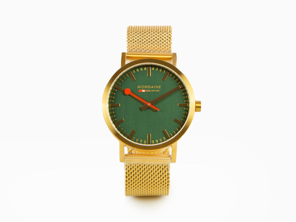 Mondaine Classic Quartz Watch, Green, 40 mm, A660.30360.60SBM
