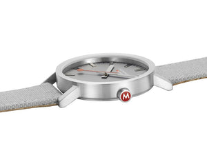 Mondaine SBB Classic Quartz Watch, Grey, 40 mm, Fabric strap, A660.30360.80SBH