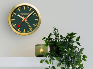 Mondaine Clocks Quartz Watch, Aluminium, Green, 12.5 cm, A997.MCAL.66SBG