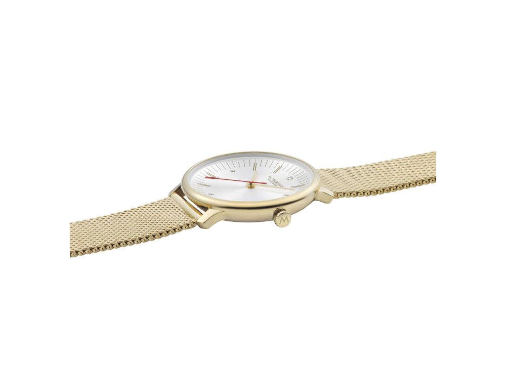 Mondaine Doppio Quartz Watch, White, 33 mm, MLE.33111.SM