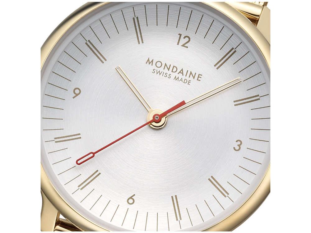 Mondaine Doppio Quartz Watch, White, 33 mm, MLE.33111.SM
