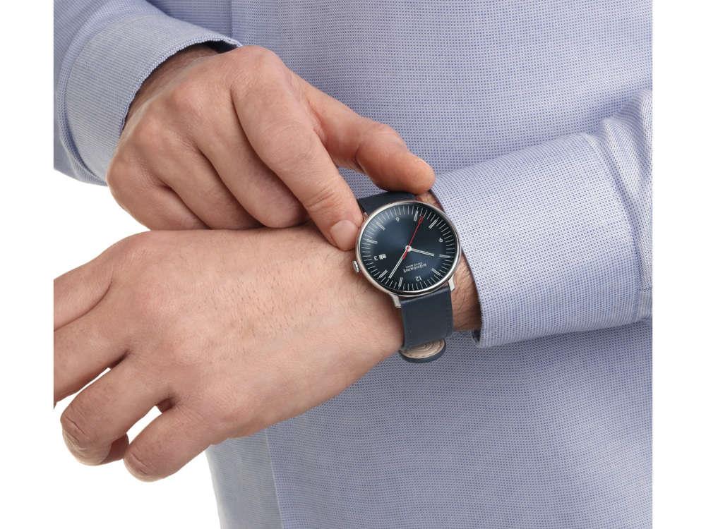 Mondaine Doppio Quartz Watch, Blue, 41 mm, MLE.41240.LQV.SET