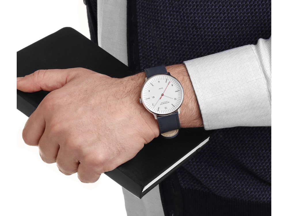 Mondaine Doppio Quartz Solar Watch, White, 41 mm, MLE.41910.LDV