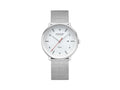 Mondaine Doppio Solar Quartz Watch, White, 41 mm, MLE.41910.SM