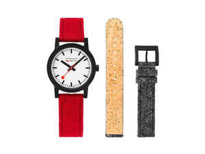Set Mondaine Essence Quartz Watch, Ecological, White, 32 mm, MS1.32110.LC.SET