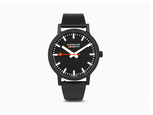 Mondaine Essence Quartz Watch, Ecological - Recycled, Black, 41mm, MS1.41120.RB