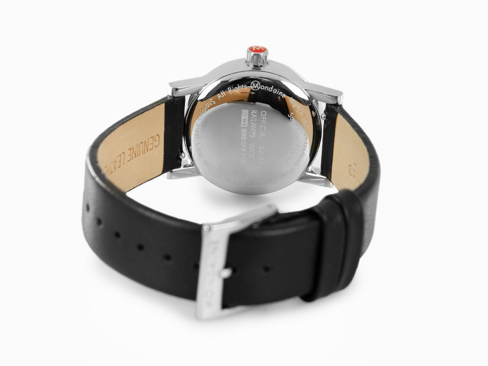 Mondaine SBB Evo2 Quartz Watch, White, 30mm, Leather strap, MSE.30110.LB