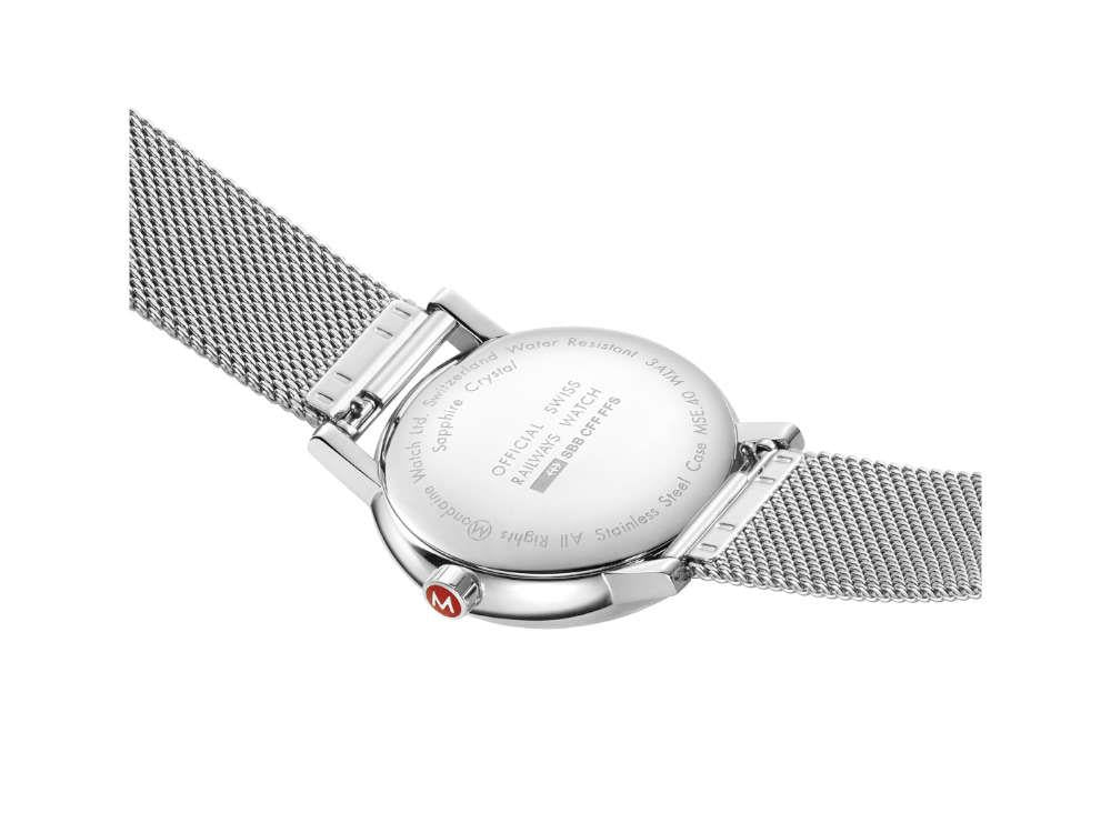 Mondaine SBB Evo2 Quartz Watch, White, 40 mm, MSE.40110.SM