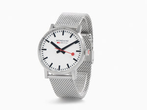 Mondaine SBB Evo Quartz Watch, White, 43 mm MSE.43110.SJ
