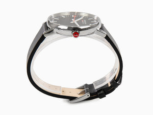Mondaine SBB Evo Quartz Watch, Polished stainless, Black, 43 mm MSE.43120.LB