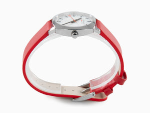 Mondaine Cushion Quartz Watch, White, 31 mm, Leather strap, MSL.31110.LCV