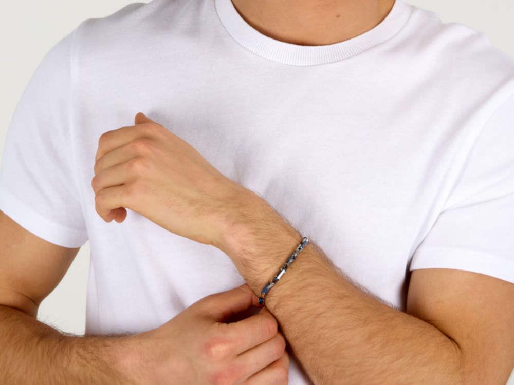 Maserati Gioielli Ceramic Bracelet, Stainless steel, Blue, JM226ATZ76