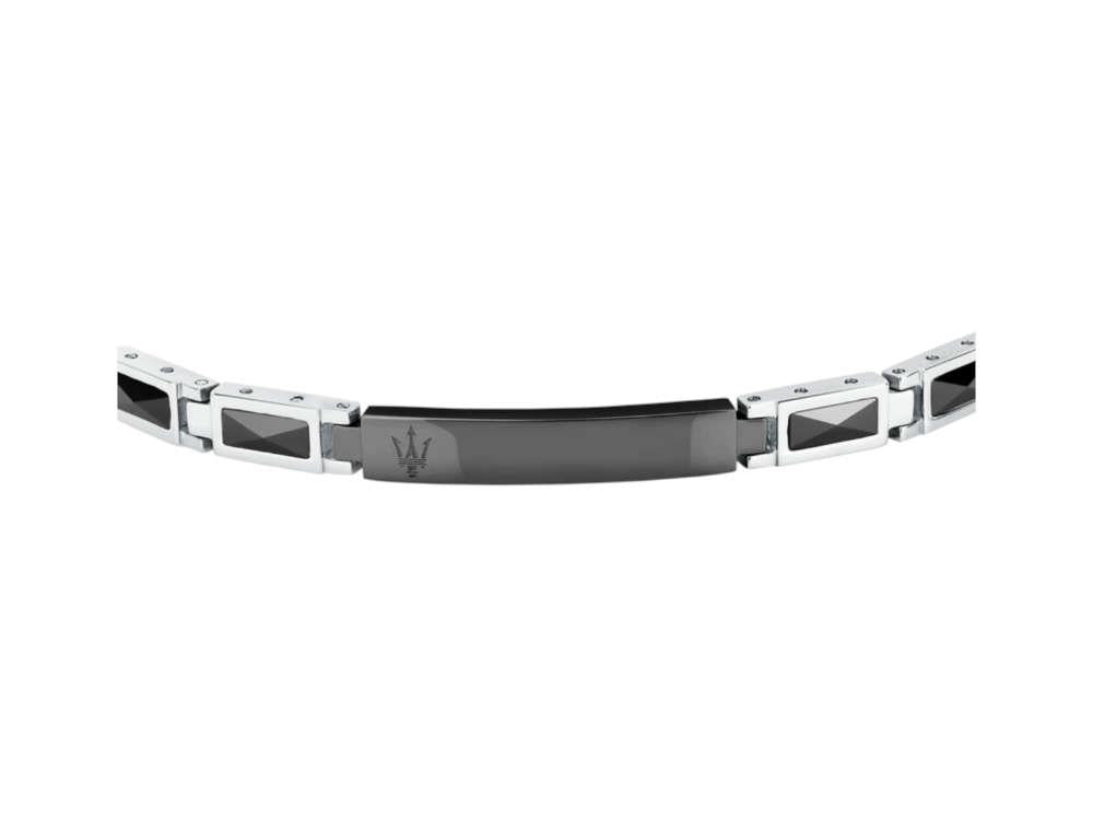 Maserati Gioielli Ceramic Bracelet, Steel, Black, JM226ATZ79