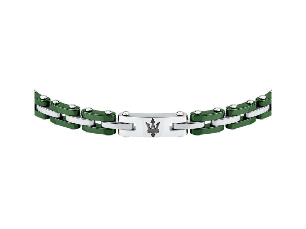 Maserati Gioielli Bracelet, Steel, Green, JM425ATZ66