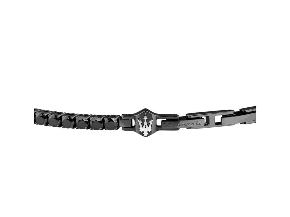 Maserati Gioielli Tennis Bracelet, Steel, Gun metal, JM425AVC08