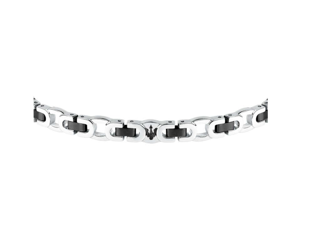 Maserati Gioielli Iconic Bracelet, Steel, Black, JM425AVD98