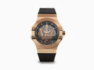 Maserati Potenza Automatic Watch, PVD Rose Gold, Black, 42 mm, R8821108039