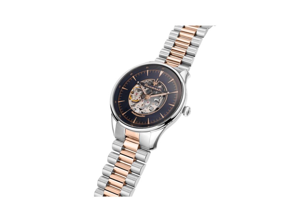 Maserati Tradizione Automatic Watch, PVD Rose Gold, Blue, 45 mm, R8823146001