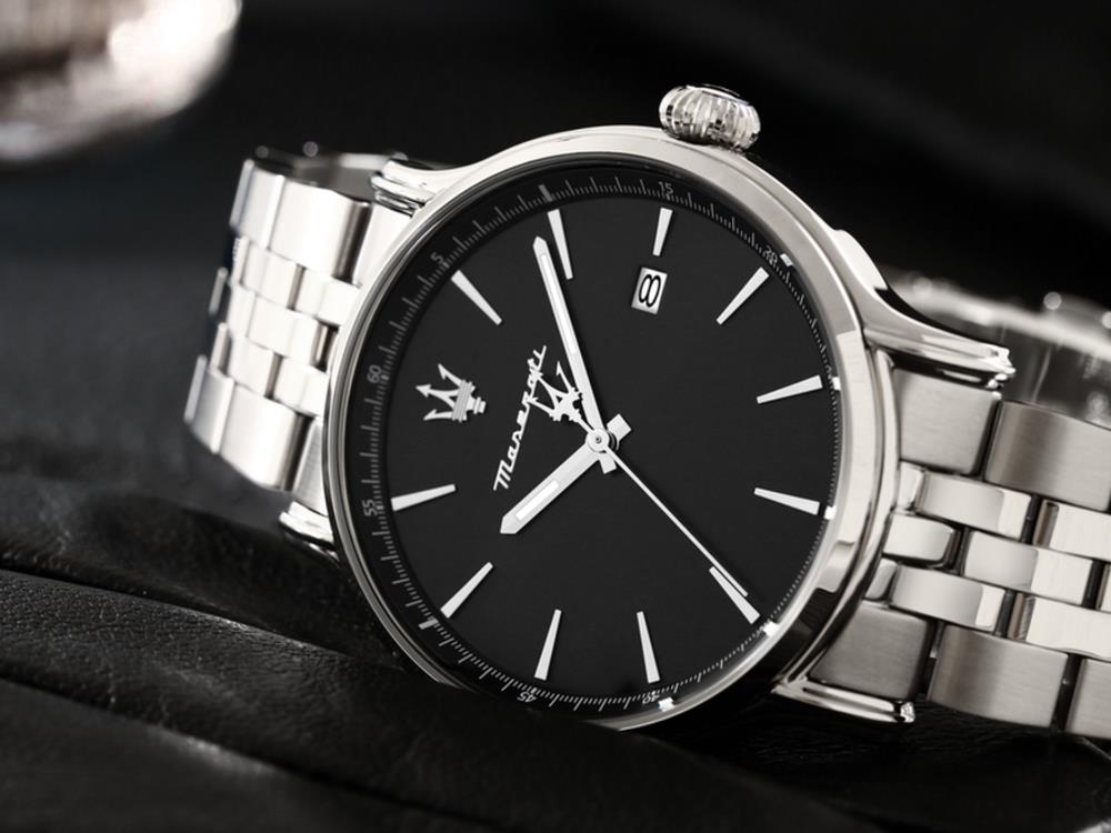 Maserati Epoca Slim Quartz Watch, Black, 40 mm, Mineral crystal, R8853118030