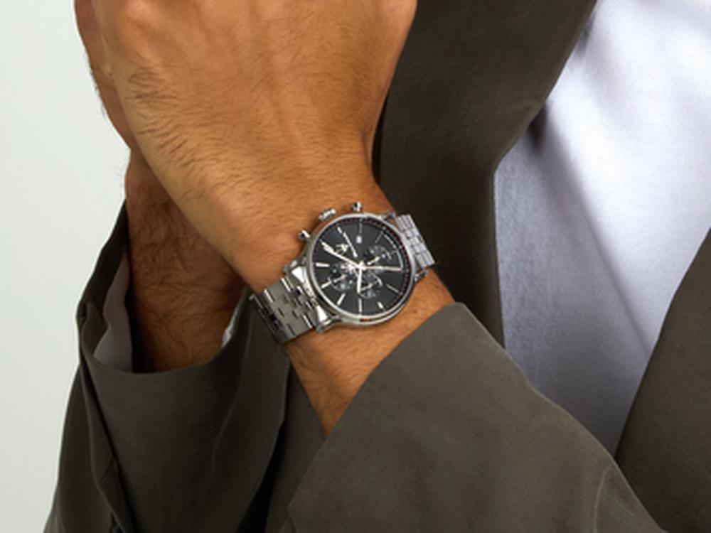 Maserati Epoca Slim Quartz Watch, Black, 40 mm, Mineral crystal, R8873618037