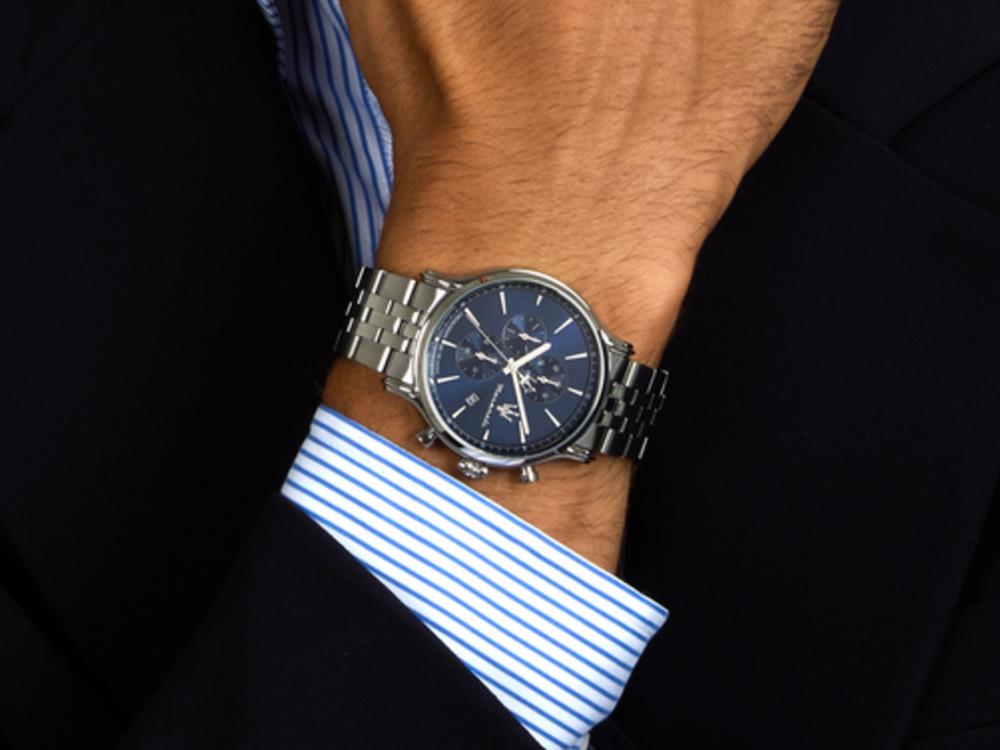 Maserati Epoca Slim Quartz Watch, Blue, 40 mm, Mineral crystal, R8873618039