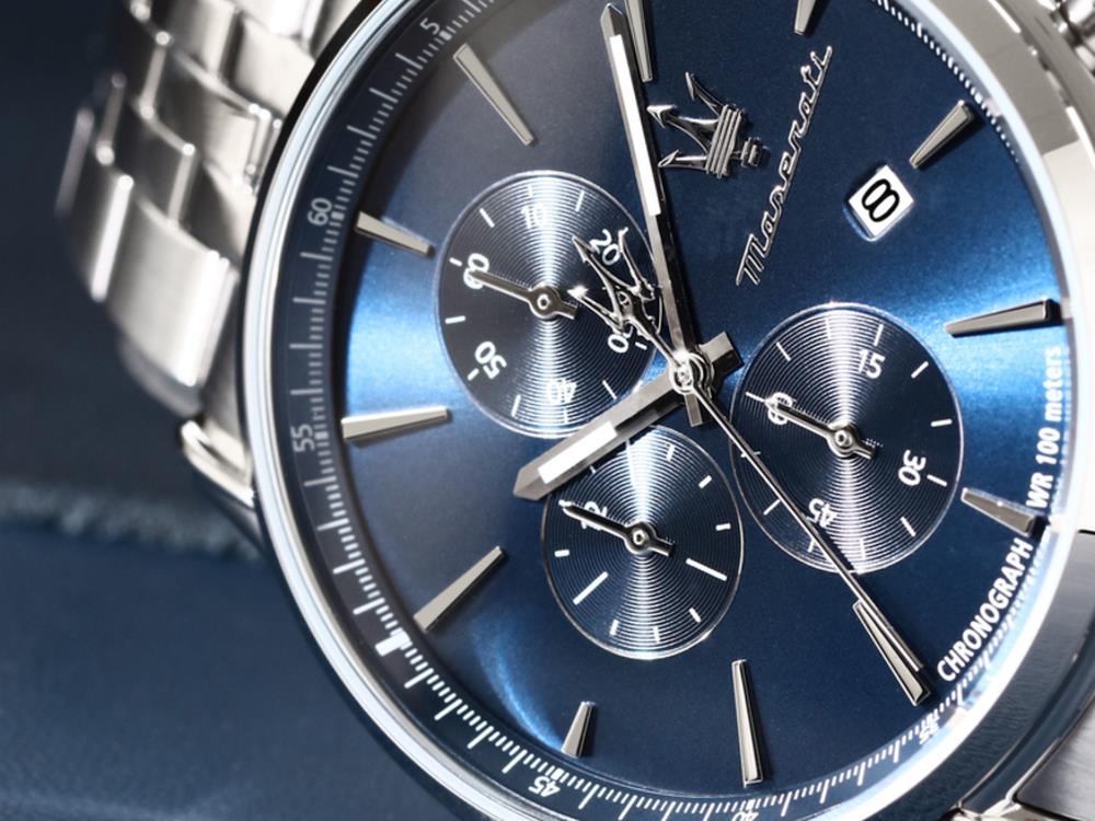 Maserati Epoca Slim Quartz Watch, Blue, 40 mm, Mineral crystal, R8873618039